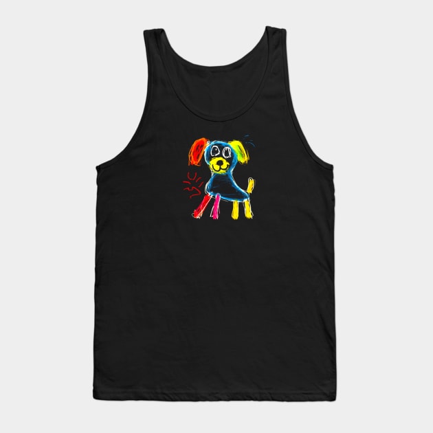 Crayon Puppy #3 Tank Top by Butterfly Venom